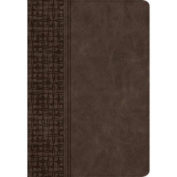 KJV Large Print Compact Reference Bible, Brown LeatherTouch, Zipper Edition - Case of 24
