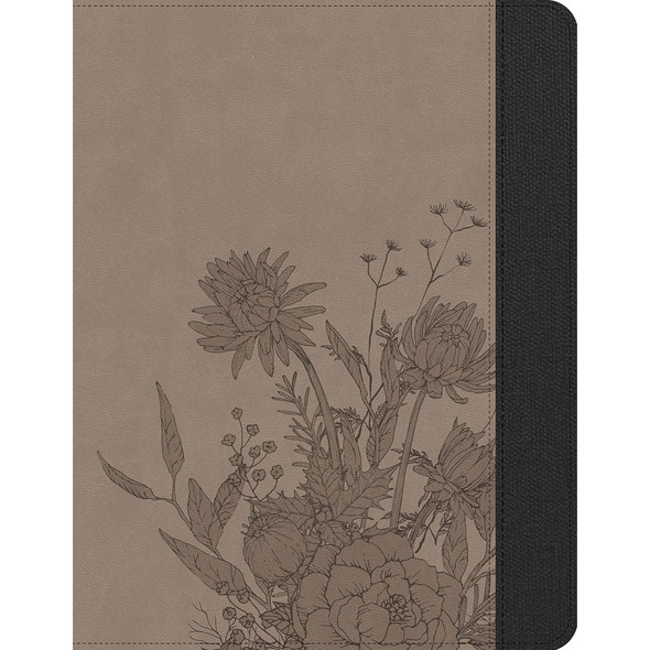 KJV Notetaking Bible, Brown Floral LeatherTouch, Zipper Edition - Case of 24