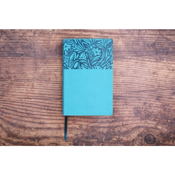NASB Personal Size Reference Bible, Large Print, Paragraph Style, Leathersoft, Teal, Red Letter, Thumb Indexed, 1995 Text, Comfort Print - Case of 12