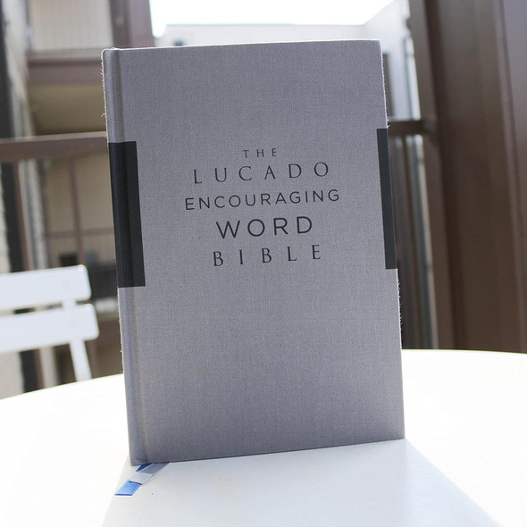 NIV Lucado Encouraging Word Bible, Cloth over Board, Gray (Hardcover) - Case of 8