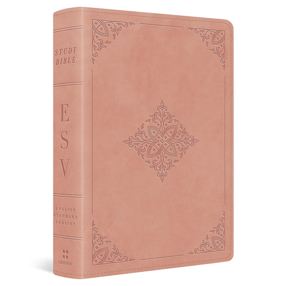 ESV Study Bible, Personal Size (TruTone, Blush Rose, Fleur-de-lis Design) - Case of 12