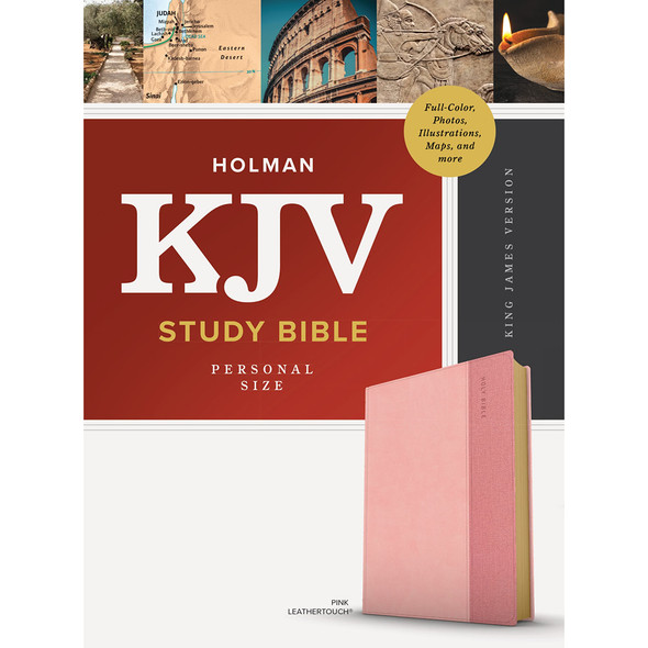 KJV Study Bible, Personal Size Edition, Pink LeatherTouch - Case of 12
