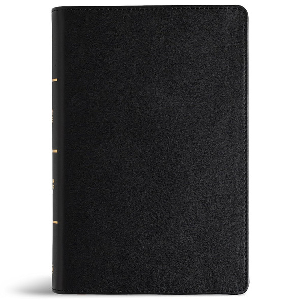 CSB Large Print Personal Size Reference Bible, Digital Study Edition, Easy-to-Read Optimal Type, Black Genuine Leather - Case of 12