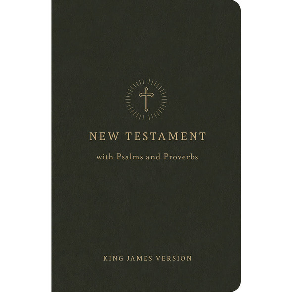 KJV Pocket New Testament with Psalms and Proverbs, Olive LeatherTouch