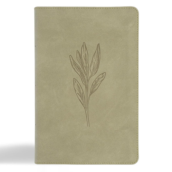 CSB Large Print Personal Size Reference Bible, Digital Study Edition, Easy-to-Read Optimal Type, Sage Suedesoft LeatherTouch, Indexed - Case of 12