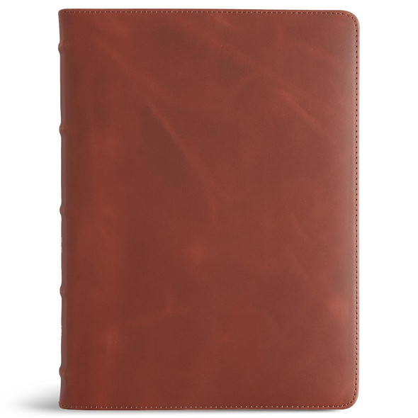 CSB Single-Column Wide-Margin Bible, Holman Handcrafted Collection, Marbled Tan Premium Calfskin