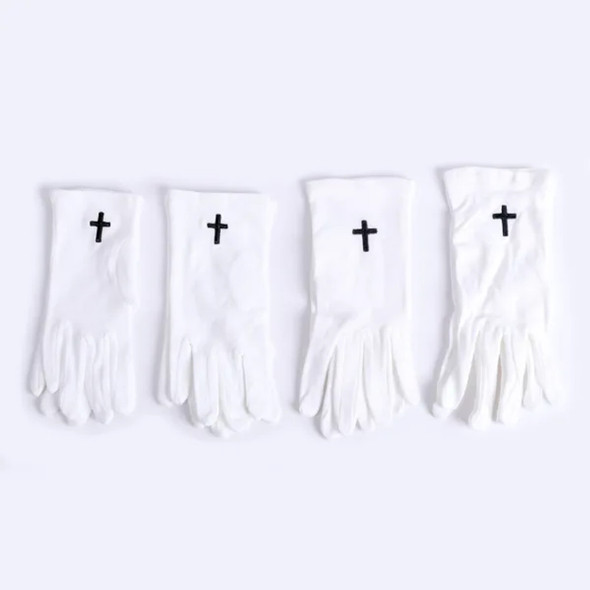 White Gloves-w/Cross Only-XLG