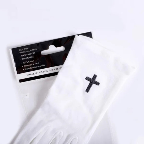 White Gloves-w/Cross Only-XLG