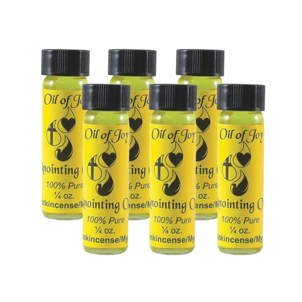 Pack of 6 Anointing Oil Bottles Oil of Joy Unscented Anointing Oil 1/4oz