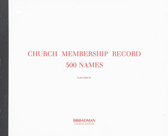 Church Membership Record Book (#M1)