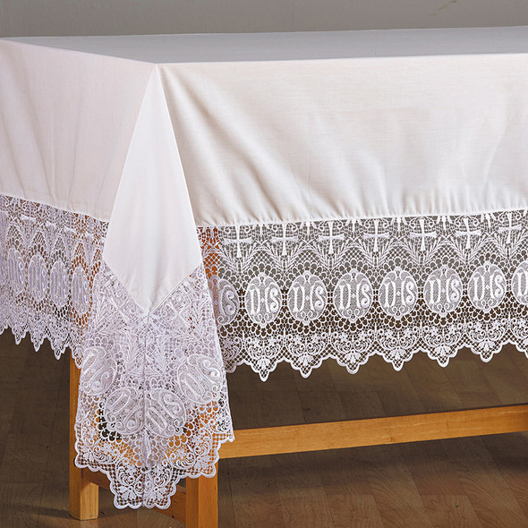 IHS Lace Altar Frontal