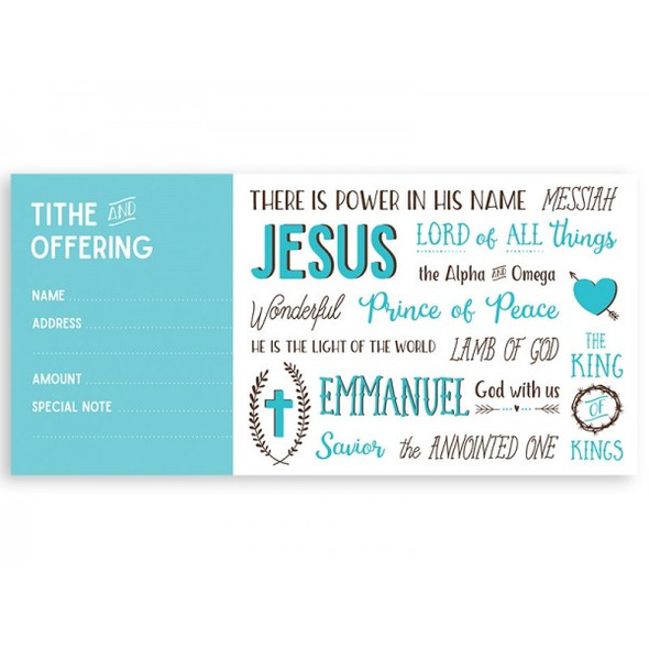 Offering Envelope - Names of Jesus (Pack of 100)
