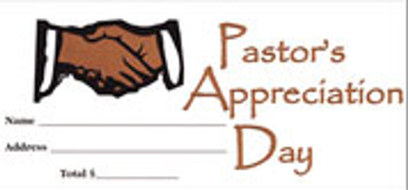 Pastor's Appreciation Day Offering Envelope (Pack of 100) Bill size