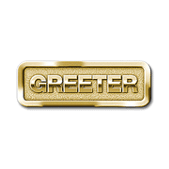 Greeter Badge - Brass