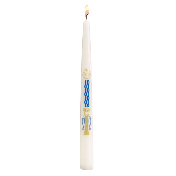 Baptism Candle - Baptism by Water and the Holy Spirit - (Pack of 24)