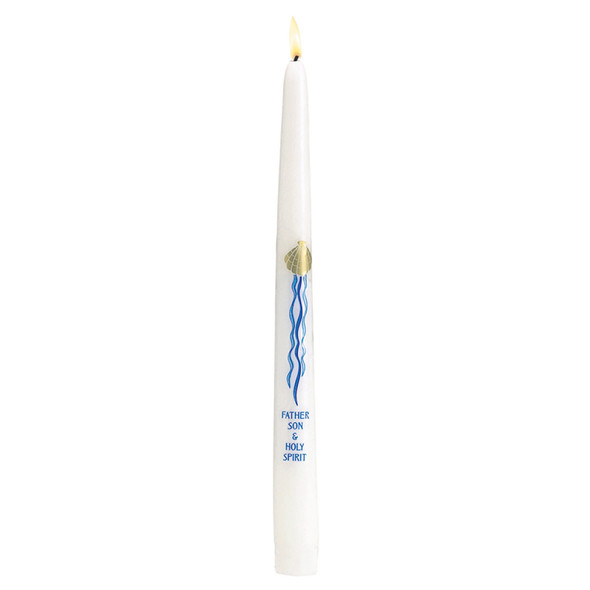 Three In One Baptism Taper Candle (Pack of 24)