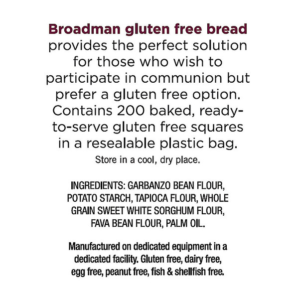 Gluten Free Communion Bread - 200 Pieces - Resealable Bag - Broadman Church Supplies