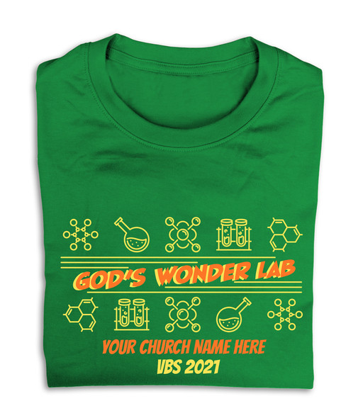 VBS Custom T-Shirt - God's Wonder Lab VBS