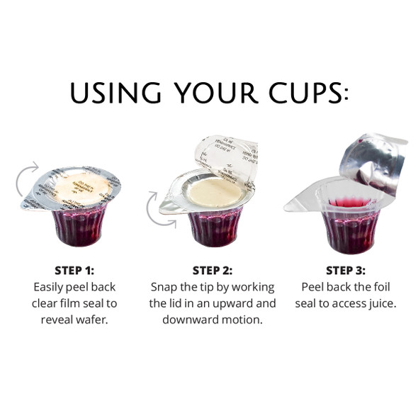 Gluten Free Prefilled Communion Cup Supplies - 100