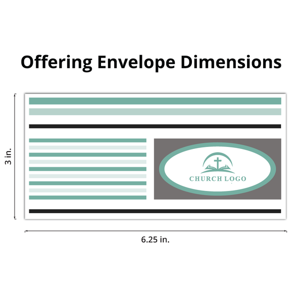 Custom Offering Envelope - Two Color - Dove - Box of 500