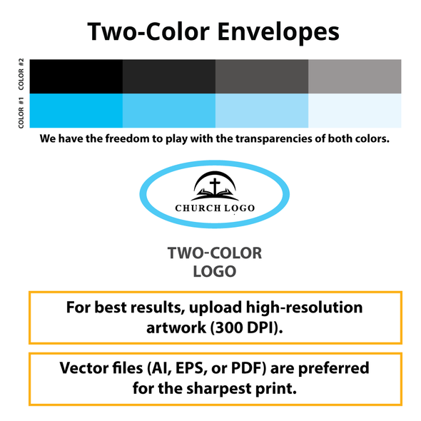 Custom Offering Envelope - Two Color - Modern Design - E2C003 - Box of 500
