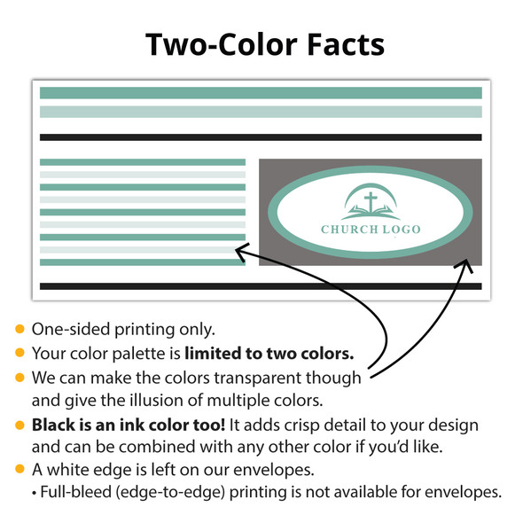 Custom Offering Envelope - Two Color - Simple Design - Box of 500