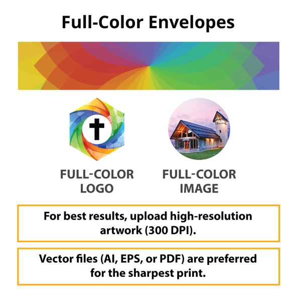 Custom Offering Envelope - Full Color - Gradient Modern Stripes - Box of 500