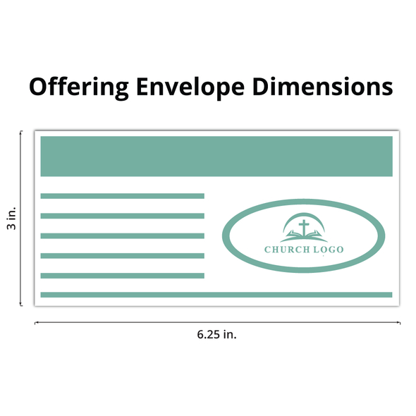 Custom Offering Envelope - One Color - Your Custom Design - Upload Your Design (Box of 500)