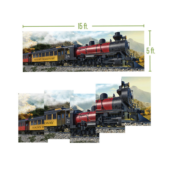Giant Train Poster Pack (set of 5) (3'x 5') - Rocky Railway VBS 2020 by Group