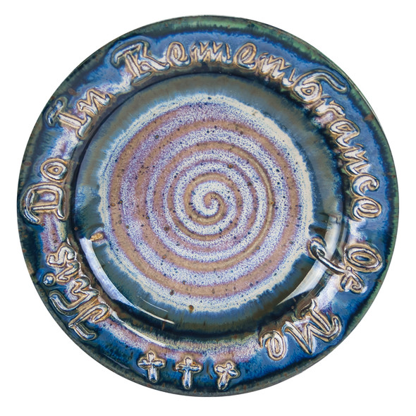 Chalice Only  - Wheat & Grapes - Stoneware - Pastel Blue