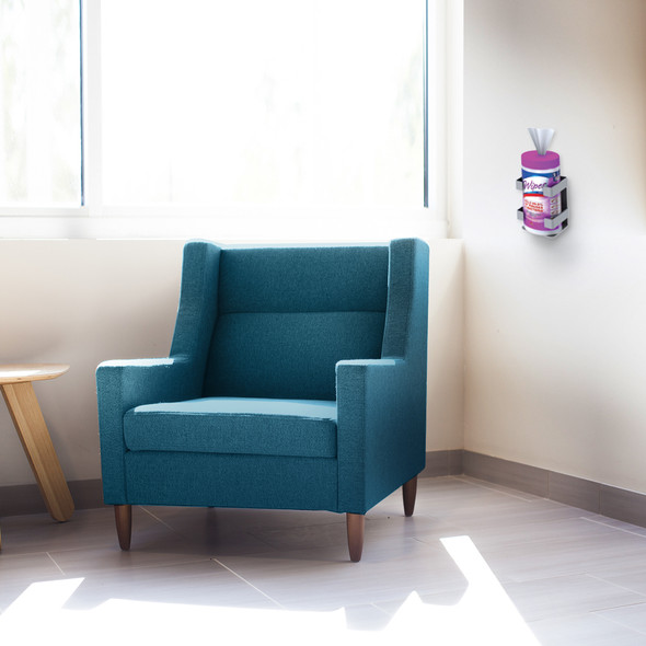 Hand Sanitizer Wipe, Wall Mount (Silver, Powdered Coated Steel)