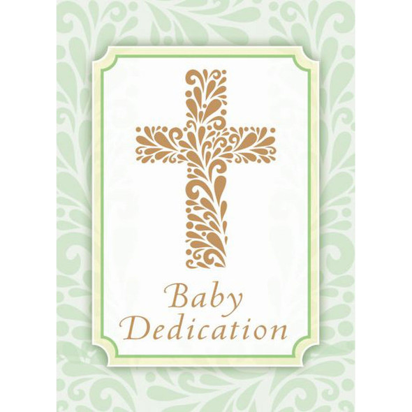 Certificate - Baby Dedication - 5" x 7" Folded - Premium Stock  Foil Embossed