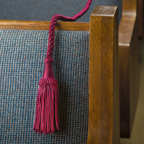 20' Blue Weighted Pew Ropes - 5" Tassels (Rayon and Cotton)