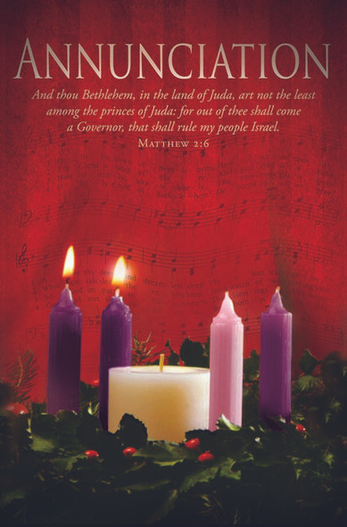 Bulletin 11" - Advent - Annunciation (Pack of 100)