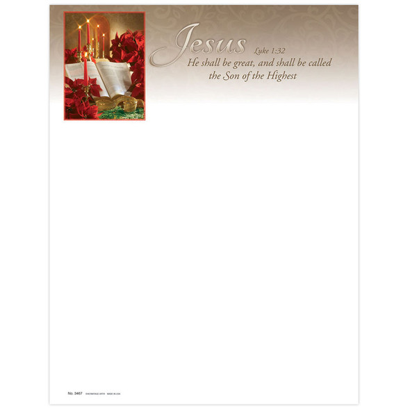 Letterhead - Christmas - Jesus (Pack of 100)