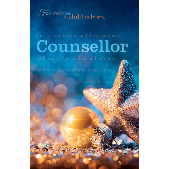 Church Bulletin 11" - Advent - Counselor (Pack of 100)