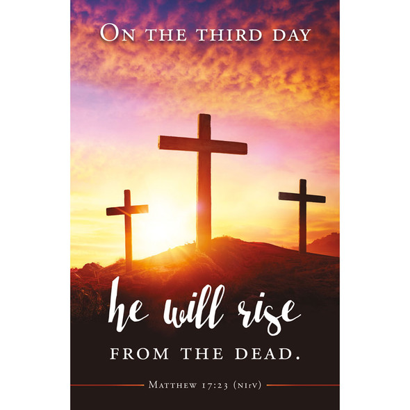 Church Bulletin 11" - Easter - He Will Rise (Pack of 100)