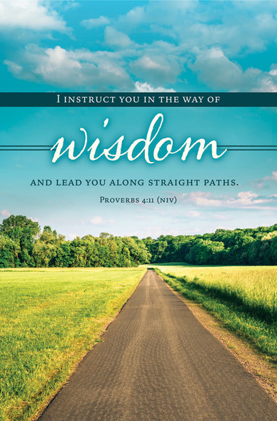 Church Bulletin 11" - Praise & Worship - Way of Wisdom (Pack of 100)