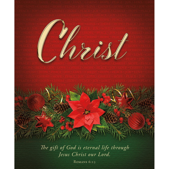 Bulletin 14" Advent Christ The gift of God is eternal life through Jesus Christ our Lord (Pack of 100)