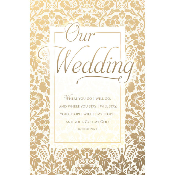 Bulletin 11" Wedding Where you go I will go (Pack of 100)