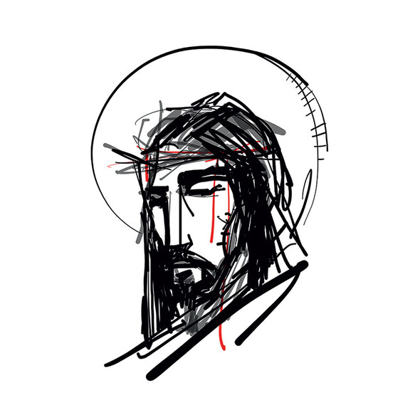 11" Bulletin - Good Friday - Sketch of Christ Crucified - Pack of 100