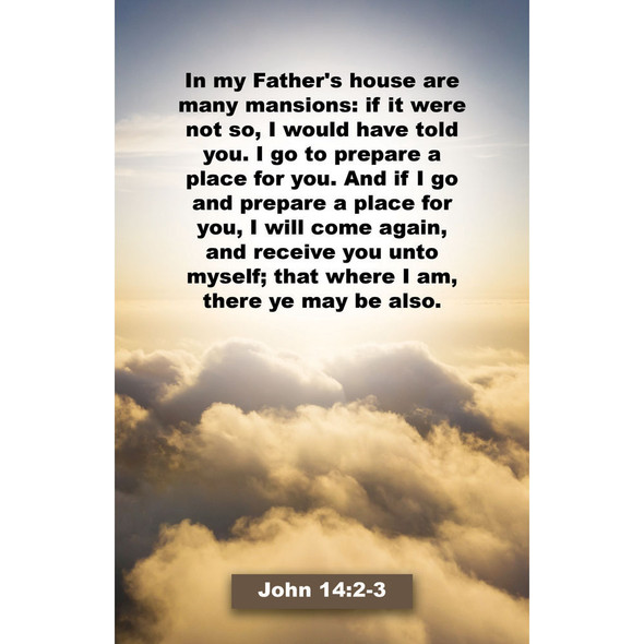 11" Bulletin - In My Father's House - Funeral - Pack of 100