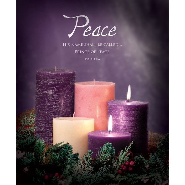 Church Bulletin - 14" - Advent - Peace - Isaiah 9:6 - Pack of 100