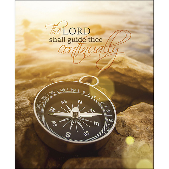 Church Bulletin - 14" - Graduation - The LORD Shall Guide Thee Compass on Rocks - Isaiah 58:11 - Pack of 100
