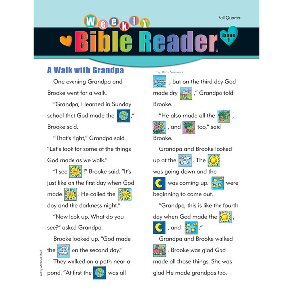 Early Elementary Weekly Bible Reader Take Home (for 5 students) - Fall 2023 Heartshaper