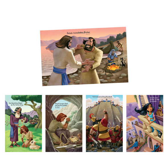 Bible Story Posters - 22" x 34" (Set of 5) - Treasured VBS 2021