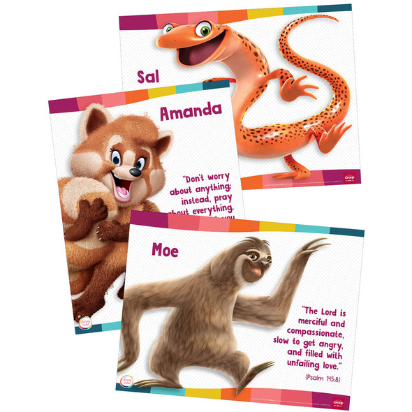 Simply Loved Bible Memory Buddy Posters (3 Posters) - Quarter 4