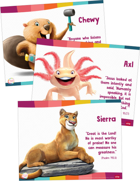 Simply Loved Bible Memory Buddy Posters (3 Posters) - Quarter 9