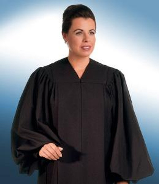 Women's Clergy Robe Plymouth H1 - Black Viva