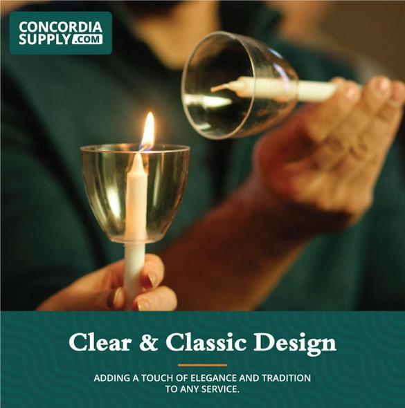 Clear Shield Wind & Drip Protectors, Pack of 1000 for Candlelight Service Candles